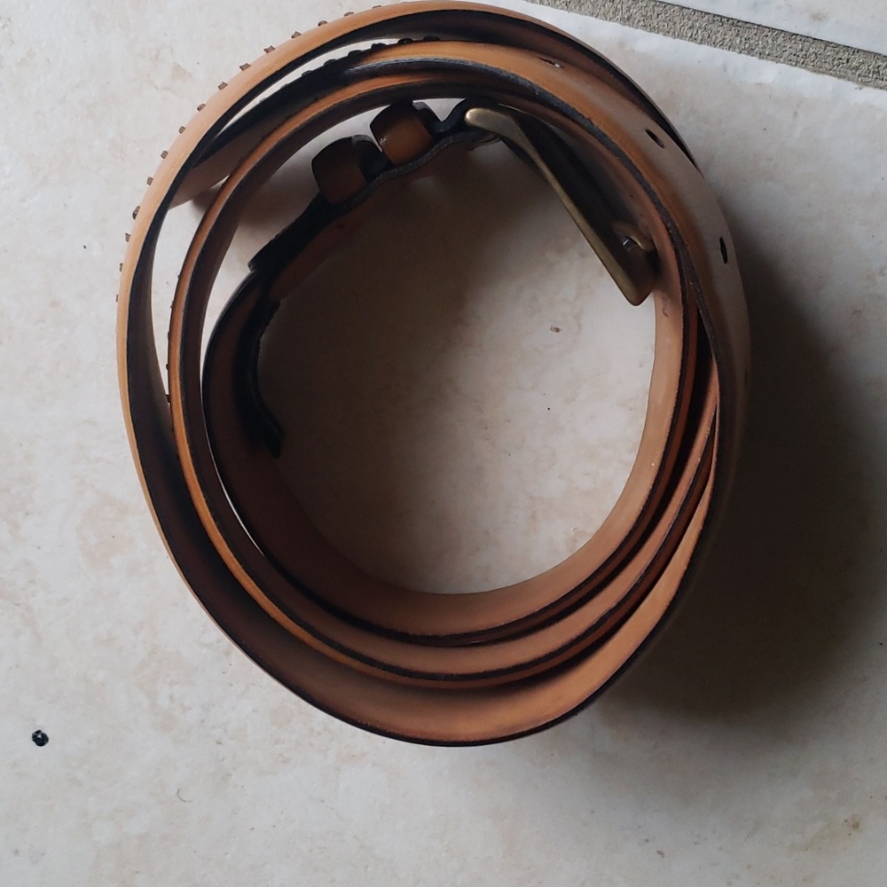 mezlan made in Spain men's belts ,sizes  42 with tan color
